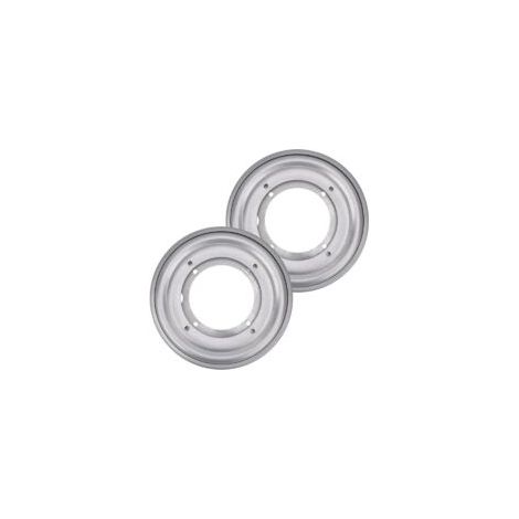 Lot de 2 plaques pivotantes rondes de 20.4 cm (8 pouces), base pivotante argentée, base de plateau tournant pour table pivotante, plateau, cuisine (1/5)