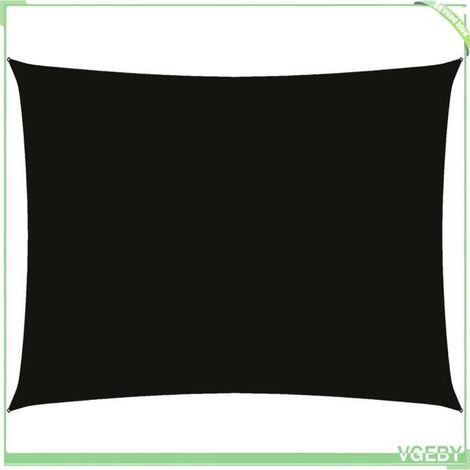 Voile de parasol - FAFEICY - 135751 - Rectangulaire 2x3,5 m - Tissu Oxford enduit PU - Noir (1/5)