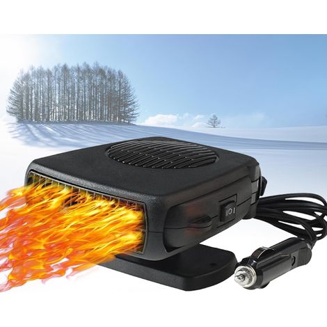Chauffage Voiture 12 V - Dégivreur Anti-buée 2 en 1 - Pour Pare-brise et Habitacle - Prise Allume-cigare - 1 Pièce (1/5)