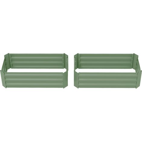 Jardineras Acero Galvanizado Huerto Urbano 100x50x30cm Vert