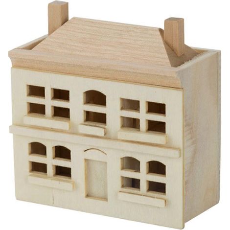 Puppenhaus aus Holz, kleines Hausmodell, multifunktional, Festival, Feiertag, Party