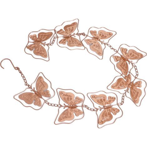 Chaîne de pluie papillon en métal décoratif extérieur pour descente de gouttière, récupérateur d'eau de pluie (1/5)