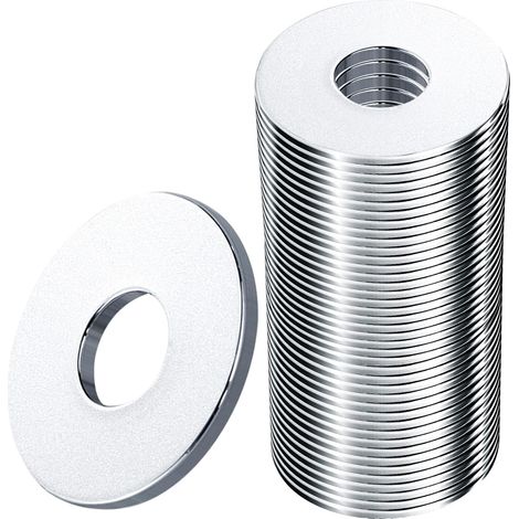 80 rondelle metalliche M6 in acciaio inox, rondelle piatte M6 x 18 mm in acciaio inox 304 per sigillare viti e dadi (1/5)