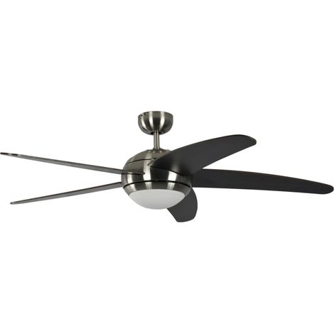 Ceiling Fan Melton Nickel / Wenge with Light and Remote