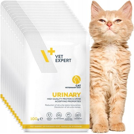 Vet Expert Urinary Cat – Futter zur Unterstützung der Harnwege, Beutel 12 x 100 g