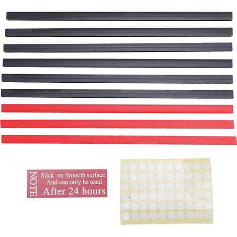 Support mural capsules café adhésif PVC sans perçage rangement 49 dosettes noir rouge cuisine (1/5)