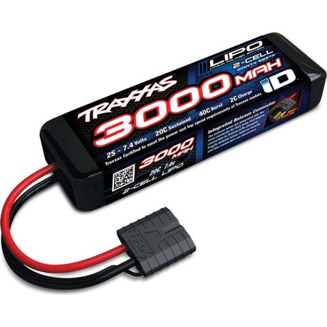 3000 mAh 7.4 Volt 2-Cell LiPo Battery