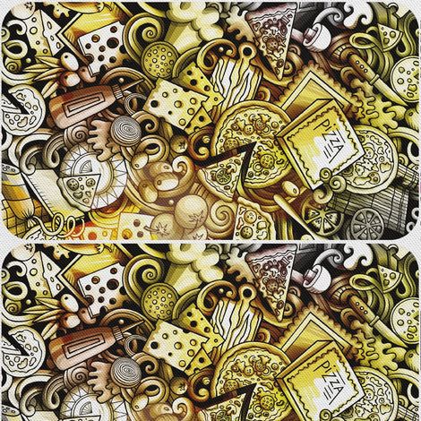 Tela decorativa para exteriores Oxford - Motivo de pizza y aderezos I DX597 (1/5)