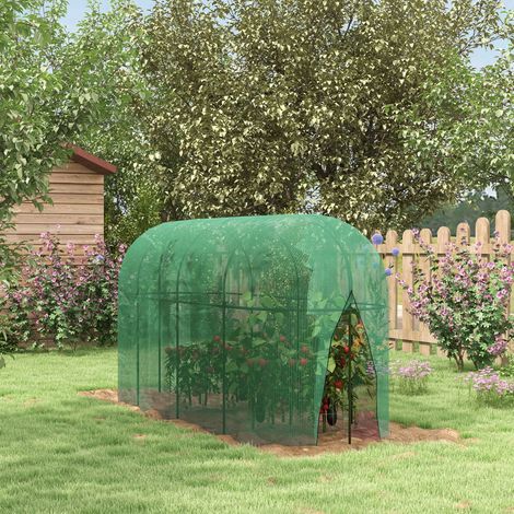 Filet protection plantes jardin 3 x, en acier, vert, 3 x 1 m, pour jardin et terrasse, pare-vent anti-insectes structure acier
