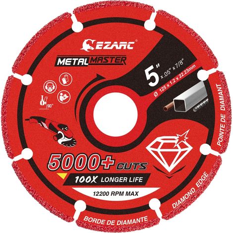 Disque diamant 125mm pour Meuleuse, Disque à Tronçonner pour Métal à Paroi Fine, Angle Métallique, Tubes et Profilés Métalliques (1/5)