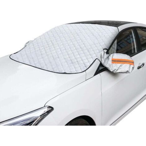 Couverture Pare Brise Voiture, Protection Pare Brise Hiver, Protege Pare Brise Givre avec Couvercle Rétroviseur Couverture, 9 Magnétique Protection Couverture Repliable, Universelle (225110cm)
