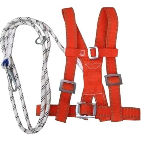 Générique De Harnais De Sécurité Avec Lanière – Harnais De Protection Antichute Complet Pour Tout Le Corps Ceinture Réglable Avec Support Ventral Épaissi Idéal Pour Le Travail Aérien (1/4)