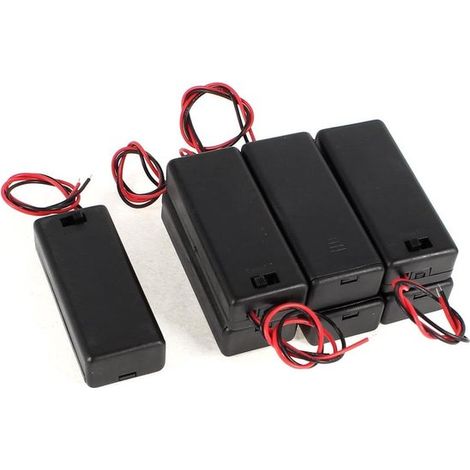 7-teiliges Ein-/Ausschalter-Set mit Kunststoffabdeckung und Halterung für 2 x 1,5 V AAA-Batterien – praktisches Zubehör für Elektronikgeräte