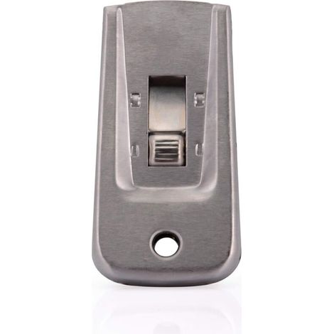 Grattoir Métallique - 1 Pièce - Lame Rétractable avec Blocage - Pour Plaques Vitrocéramiques, Four, Carrelage, Verre, Miroir - 3,8 x 4,8 x 10,8 cm (1/5)