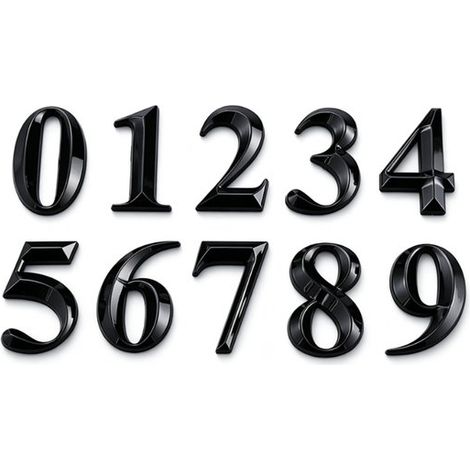 Numéro de Maison Autocollant Lot de 10 - Chiffres Adhésifs pour Numéro de Casier, Boîte aux Lettre et Porte (1/5)