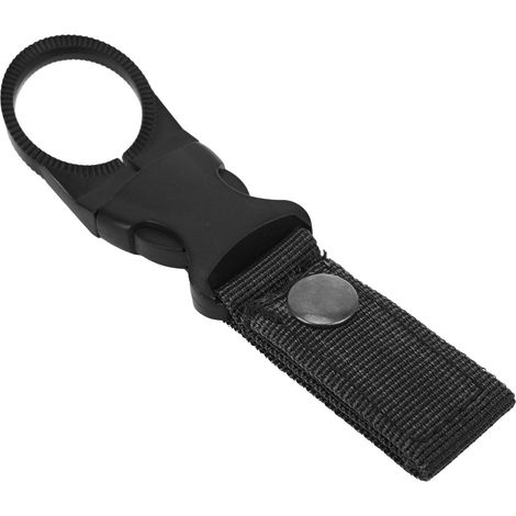 Porte-bouteille d'extérieur avec clip pour camping, randonnée, vélo et pêche, boucle multifonctionnelle, noir