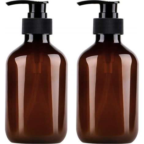 4PCS Plastic Bottles with Pump 500ml Refillable Plastic Soap Dispenser Bottle for Bathroom or Kitchen Handwash Lotions Shampoo Conditioner (1/5)