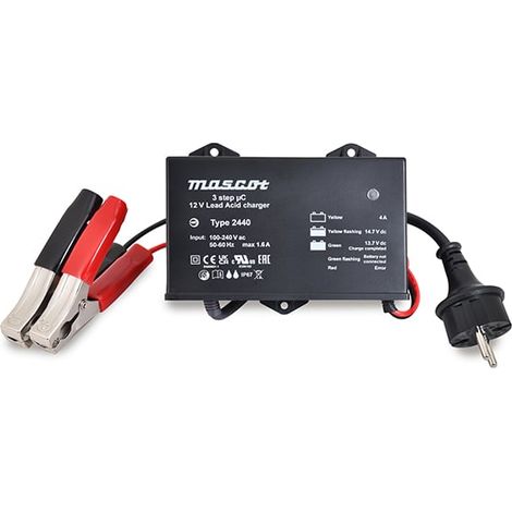 Mascot - Chargeur plomb Mascot 2440 LA 12V/4A - IP67 - cable secteur EU (1/2)