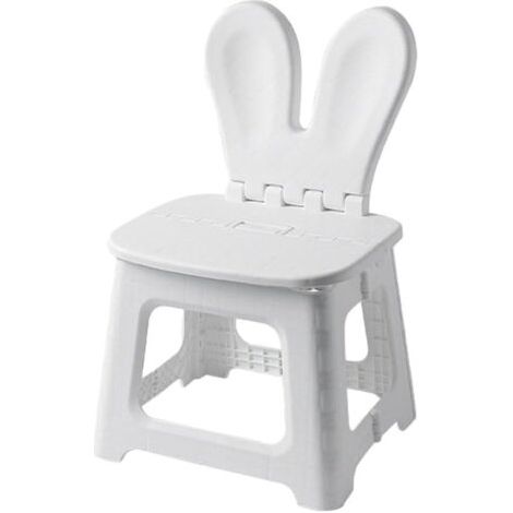 Chaise Pliante Créative pour Enfants avec Dossier, Tabouret Nordique, Escabeau en Plastique, Chaise D'étude, Chaise Basse De Salon, Meubles De Patio (1/5)