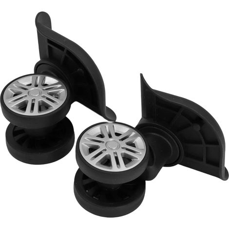 Pair of Luggage Suitcase Wheels, Replacement Part, Luggage Trolley, Set of 2 Black ABS Suitcase Wheels (1/5)