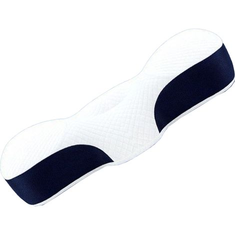 Coussin de sommeil en mousse à mémoire de forme, retour lent, ergonomique, protection cervicale, bleu marine, oreiller cervical pour cadeau (1/5)