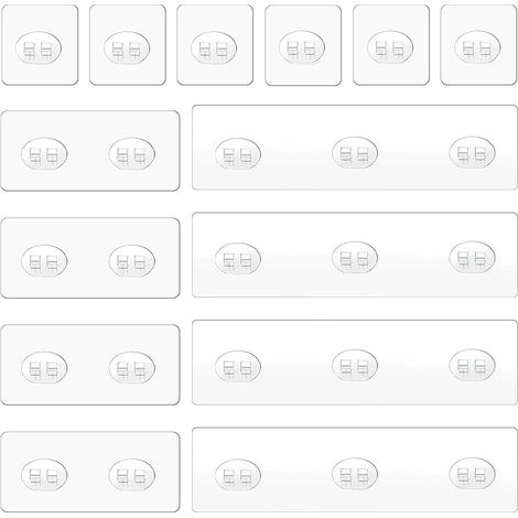 Lot De 14 Crochets Adhésifs de Rechange pour Etagère de Douche,Hameçon Auto-Adhésifs Sans Perçage,Crochets Muraux Imperméables pour Etagère D'angle de Douche,Cuisine, Salle de Bain, WC (Style 1) (1/5)