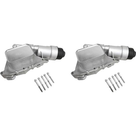 2X 11428585235 Boîtier de filtre à huile moteur pour BMW Série 2 F45 F46 X1 F48 X2 F39 MINI F56 F55 F54 Ensemble refroidisseur d'huile