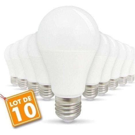 Lot de 10 ampoules LED E27 11W 4000K blanc neutre (1/4)