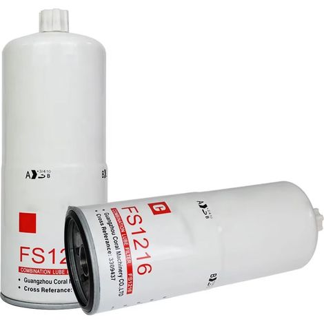 FS1216 BF1216 3309437 Kraftstoff-Wasser-Abscheider geeignet für Fleetguard-, Cummins- und Volvo-Motoren. (1/4)