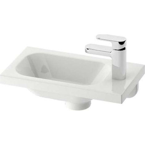 Ravak Chrome - Lavabo 40x22 cm, con 1 foro per rubinetto a destra, bianco XJGP1100000 (1/3)