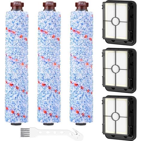 pour aspirateur Bissell CrossWave 3 en 1 C3 Pro 3555N, 3 brosses multi-surfaces 1868 + 3 filtres 1866 pour aspirateur Bissell (1/4)