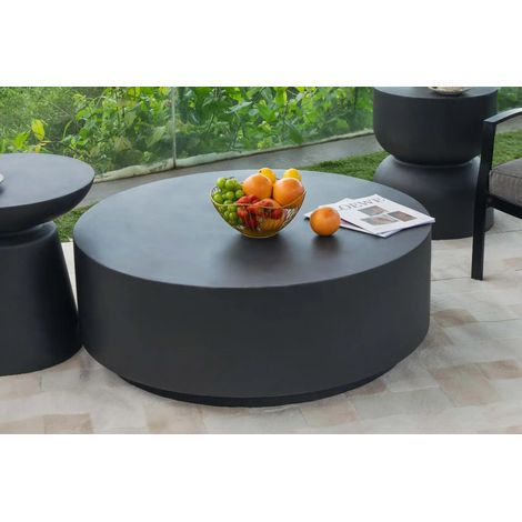 ROME Table basse en béton exclusif moderne 101.6 x 101.6 x 36 cm (1/3)