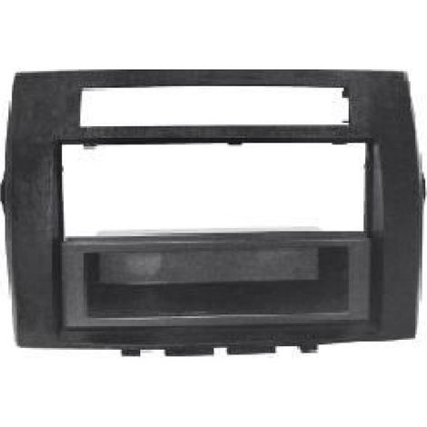 Facade autoradio 1DIN compatible avec Toyota Corolla Verso 05-09 - Noir - Avec vide-poche