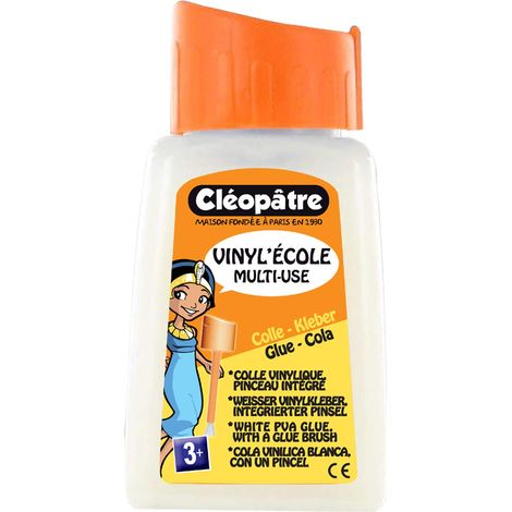 Flacon de Colle Blanche Vinylique Avec Bouchon Pinceau 80 g Pinceau Intégré Idéale Travaux Manuels et Loisirs Créatifs Dès 3 ans Rentrée Des Classes Fabrication Française (1/3)