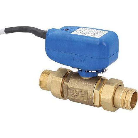 Robinet à bille électrique MUT TMO XL 2 voies, commande SPST 230 V, DN 25(1") FM, avec raccords (1/2)