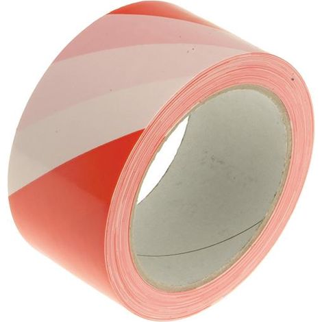 Hazard Warning Safety Tape 50mm x 33m Red & White