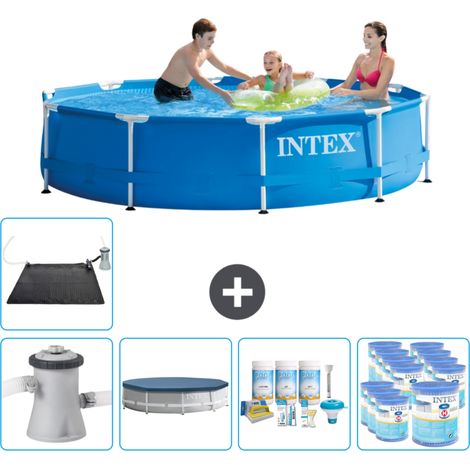 Intex Rundrahmen-Schwimmbecken – 305 x 76 cm – Blau – Inklusive Zubehör CB18 (1/5)