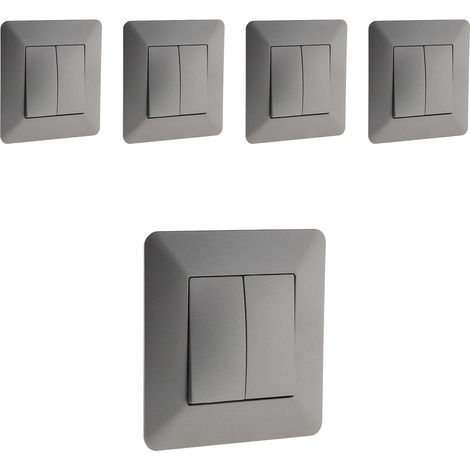 Lot de 5 va et vient doubles Artezo - titanium - Zenitech