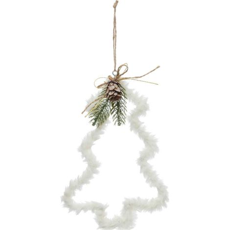 Baumschmuck Polartanne weiß 20cm - Atmosphera créateur d'intérieur