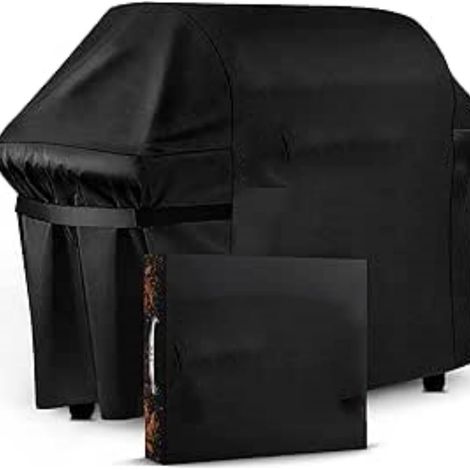 Housse pour barbecue en toile Oxford 600D, 77 x 70 x 110 cm, compatible avec Weber Spirit, imperméable et coupe-vent. (1/5)