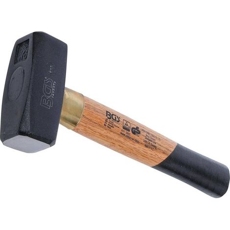 Massette 1000 g - Manche en Bois - Outil de Frappe Robuste et Confortable - D-Work