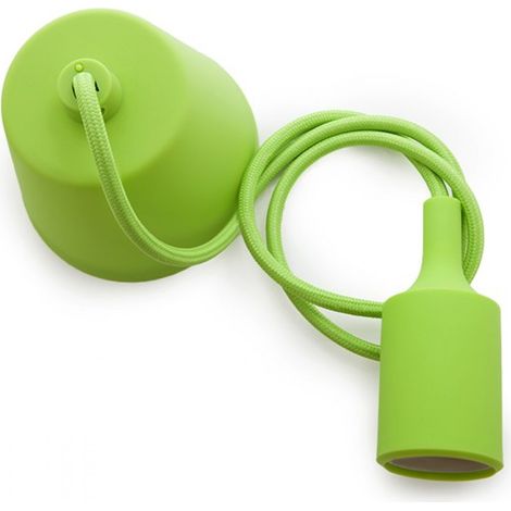 Lampenhalter E27 Kabel - Rosette - Farbe Grün