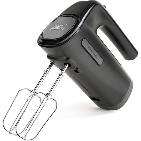 BXMX300E - Batteur électrique 300W, sans BPA, 5 vitesses, TURBO, accessoires détachables, nettoyage facile, couleur noire. (1/5)