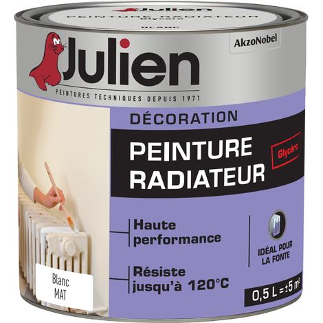 Julien Peinture Radiateur Glycéro Blanc Mat 0,5 L (1/2)