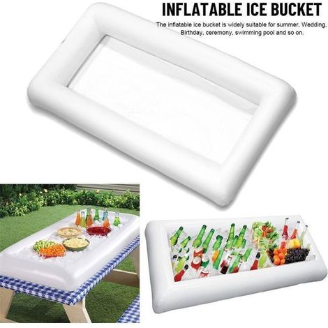 Glacière gonflable pour boissons et bières, idéale pour les fêtes sur le thème de la plage, 125 x 60 cm Étiquette (1/5)