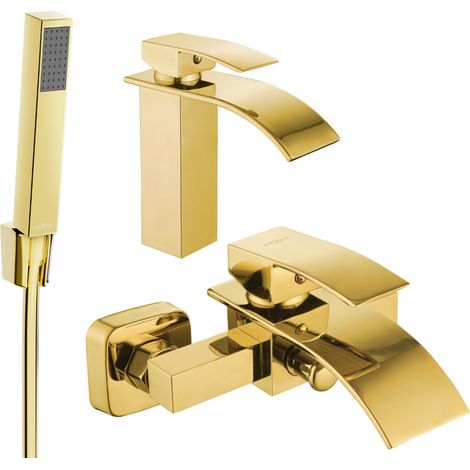 Mexen Aries R77 set da vasca, dorato - 744803R77-50