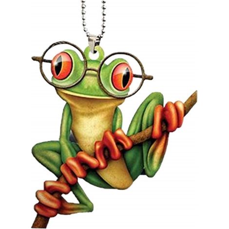 Grenouille - Pendentif Pour Rétroviseur Automobile - Décoration Arbre De Noël - Porte-Clés Sac À Dos - Lot De 1 (1/4)