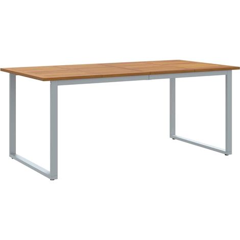 Table de jardin  Table d'extérieur Gris 180 x 90 x 75 cm Bois d'Acacia Massif (1/5)