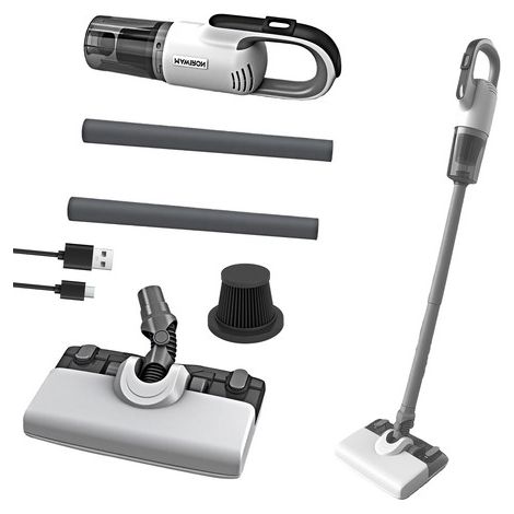 Aspirapolvere a batteria, con design anti-groviglio, potente aspirazione, ricaricabile, leggero e versatile per tappeti, pavimenti duri e peli di animali, senza batterie. (1/5)