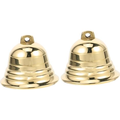 2pièces Cloche Cuivre Vintage pour Noël Décoration De Cloche De Grelot Mignon pour Bricolage Et Ambiance Festive (1/5)